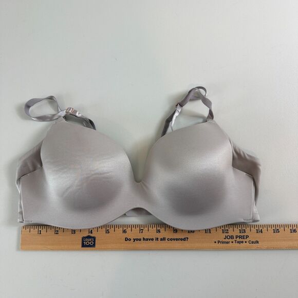 Le Mystere Women's Silver Satin Underwire T-Shirt Bra Size 36B - Picture 6 of 10
